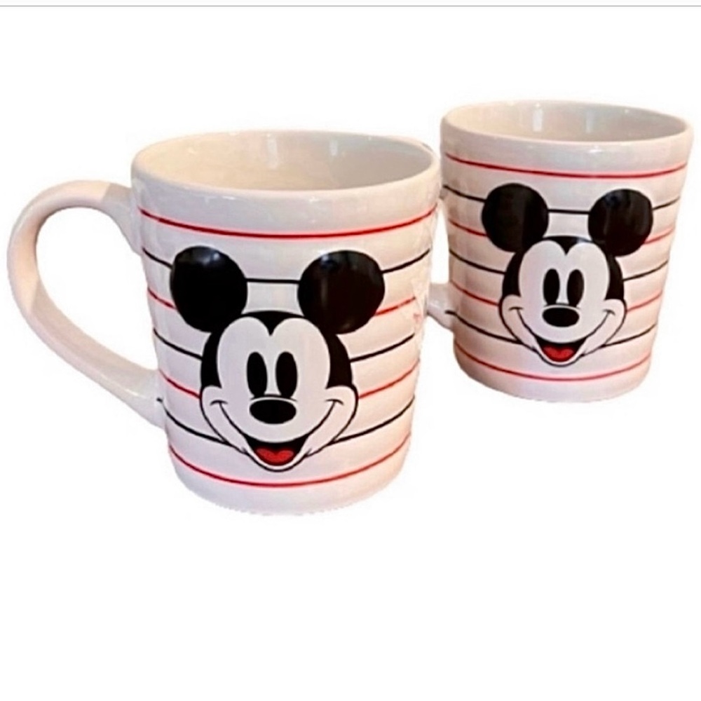 NWT- Set of 2-Disney MICKEY MOUSE Face
Coffee/Tea Ceramic Mug Cup 16oz.